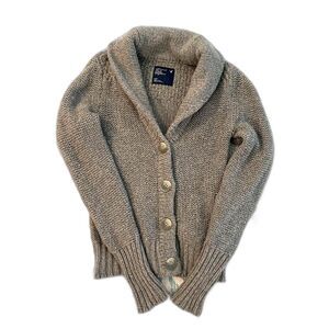 American Eagle Outfitters Chunky Wool Blend Sweater / Cardigan, Gray, Small